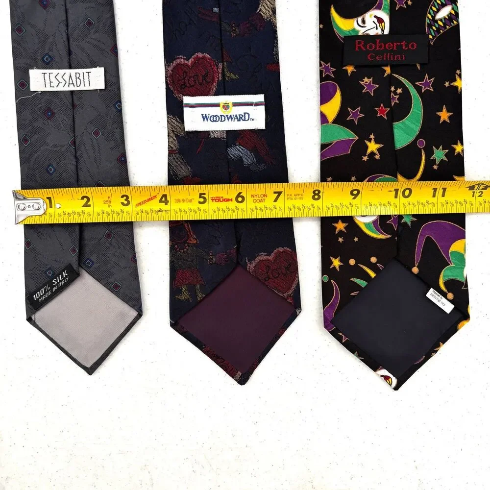 Mens Necktie Lot Preppy Silk Novelty Business Career Formal Workwear Polyester